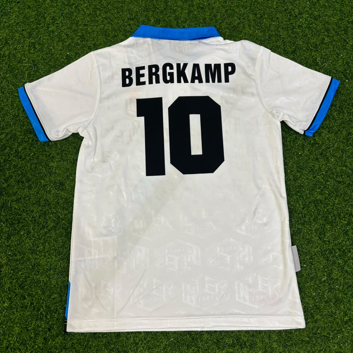 Inter 1997-1998 Dennis Bergkamp Away Retro Kids Football Jersey