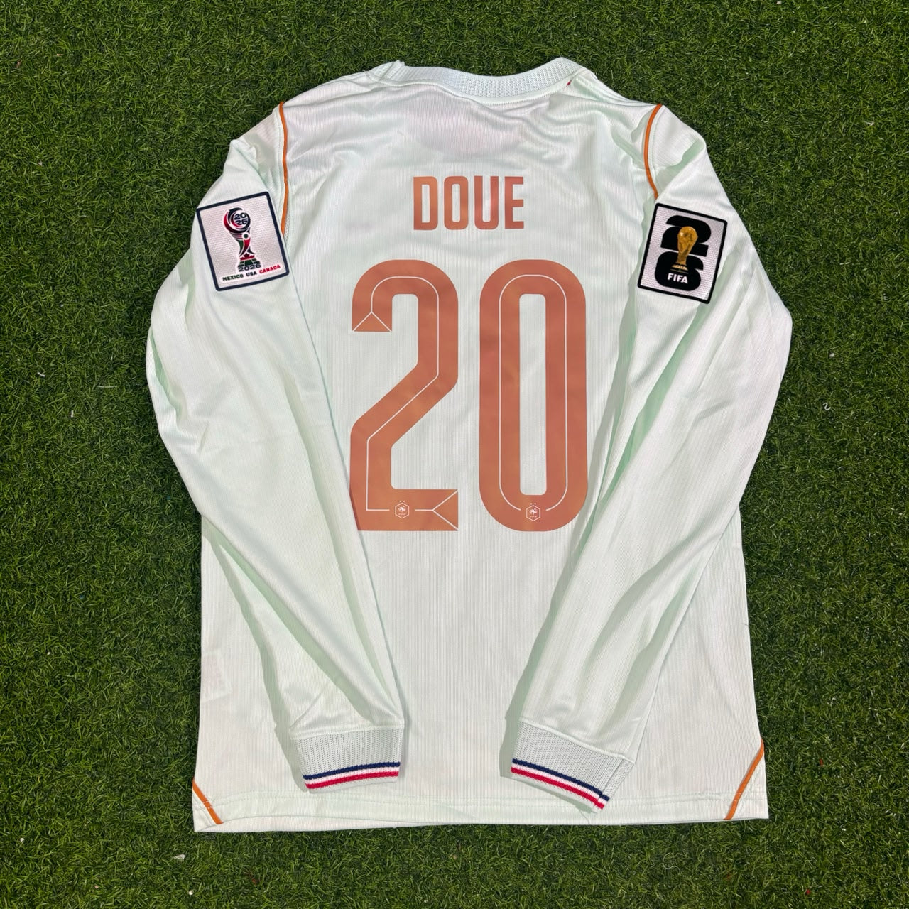 France World Cup 2026 Désiré Doué #20 Away Long Sleeve Football Jersey