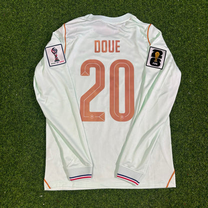 France World Cup 2026 Désiré Doué #20 Away Long Sleeve Football Jersey