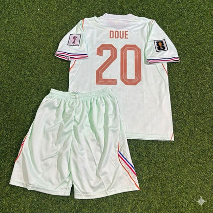 France World Cup 2026 Désiré Doué #20 Kids Away Football Jersey