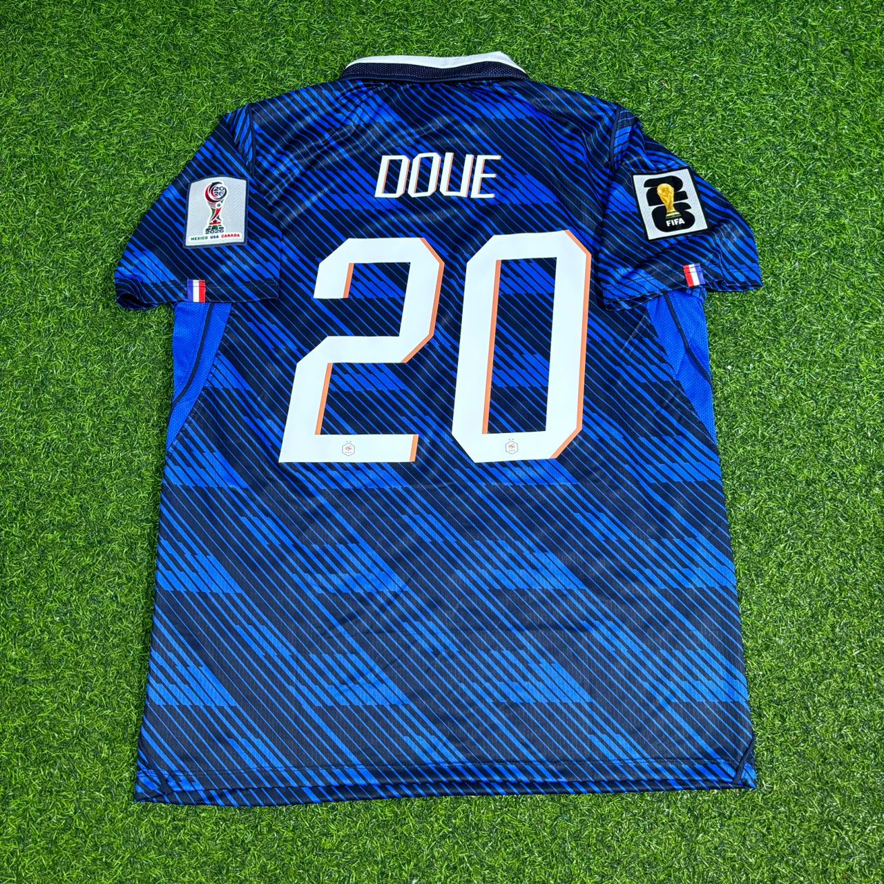 France World Cup 2026 Désiré Doué 20- Home Blue Football Jersey