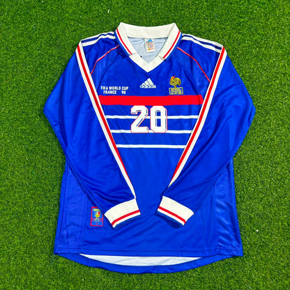 Désiré Doué France Long Sleeve Retro Football Jersey Kit