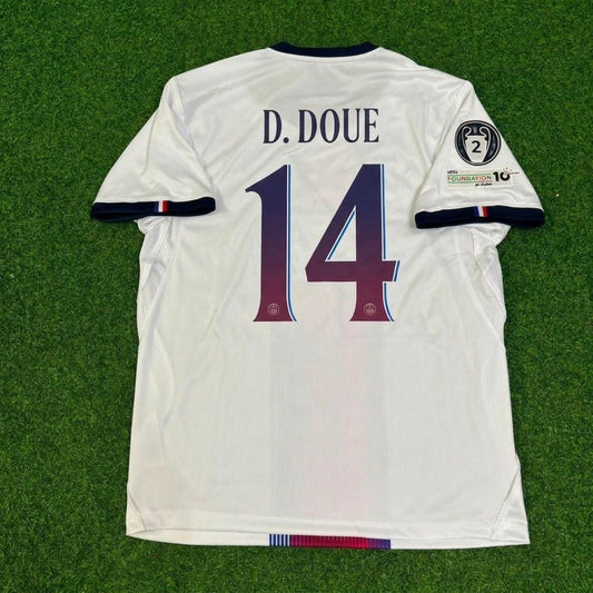 Desire Doue White Football Jersey
