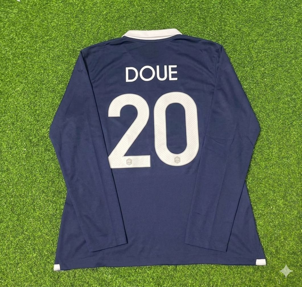Desire Doue #20 France Long Sleeve Football Jersey
