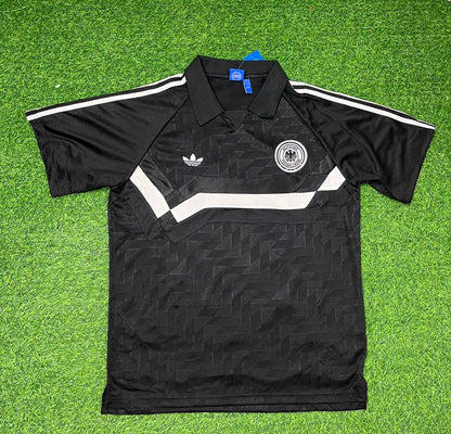 Mario Basler Germany Deutschland Schwarzes Retro Fußballtrikot Jersey
