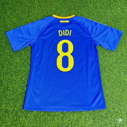 Brazil World Cup 2010 Didi Retro Blue Football Jersey