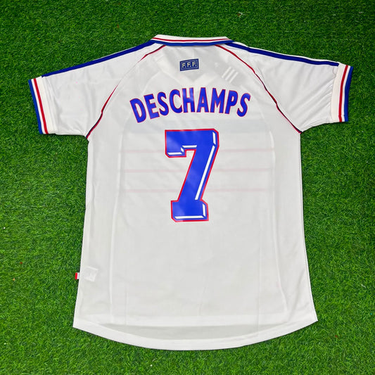 France World Cup 1998 Didier Deschamps Retro Football Jersey