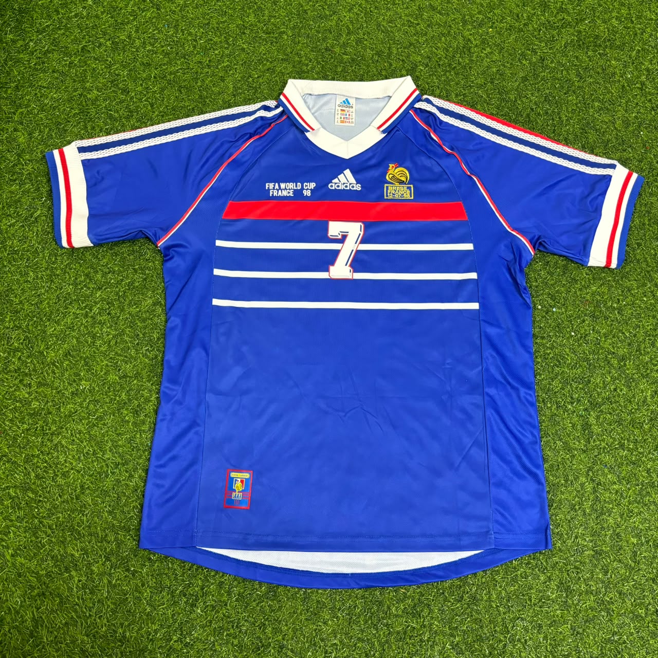 France World Cup 1998 Didier Deschamps Retro Football Jersey Kit