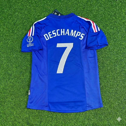 France World Cup 2002 Didier Deschamps #7 Retro Football Jersey