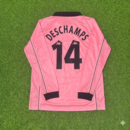 Didier Deschamps #14 Juventus 1995 Pink Football Jersey Kit