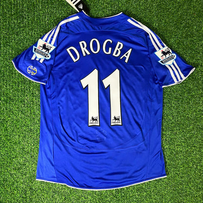 Didier Drogba - Chelsea 2006 - 2008 Season Retro Football Jersey Kit