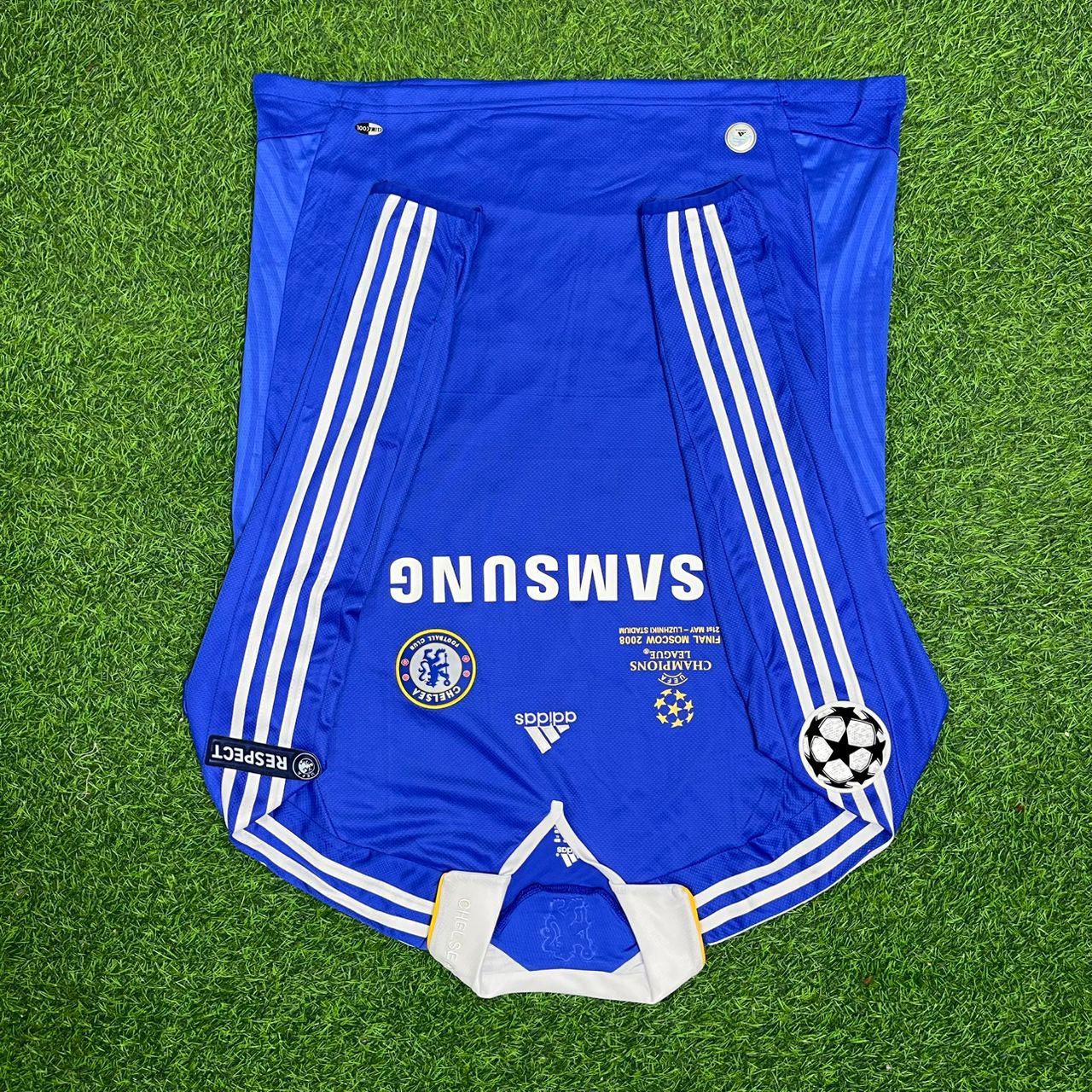 Joe Cole Chelsea 2008 Champions League Final Long Sleeve Football Jersey Kit