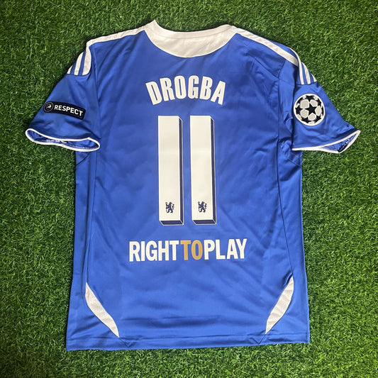 Didier Drogba 11 Chelsea Champhions League 2012 Munich Final Retro Jersey