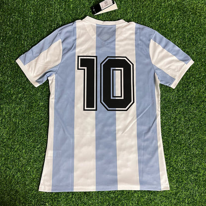 Diego Armando Maradona 10 - Argentina Legendary Retro Football Jersey Kit