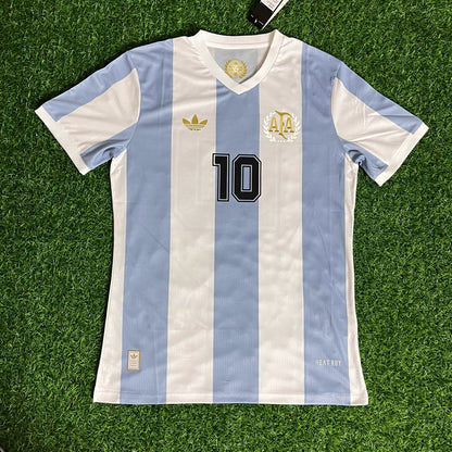 Diego Armando Maradona 10 - Argentina Legendary Retro Football Jersey Kit