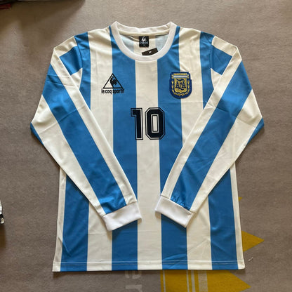Diego Armando Maradona 1986 Argentina Retro Football Jersey Kit