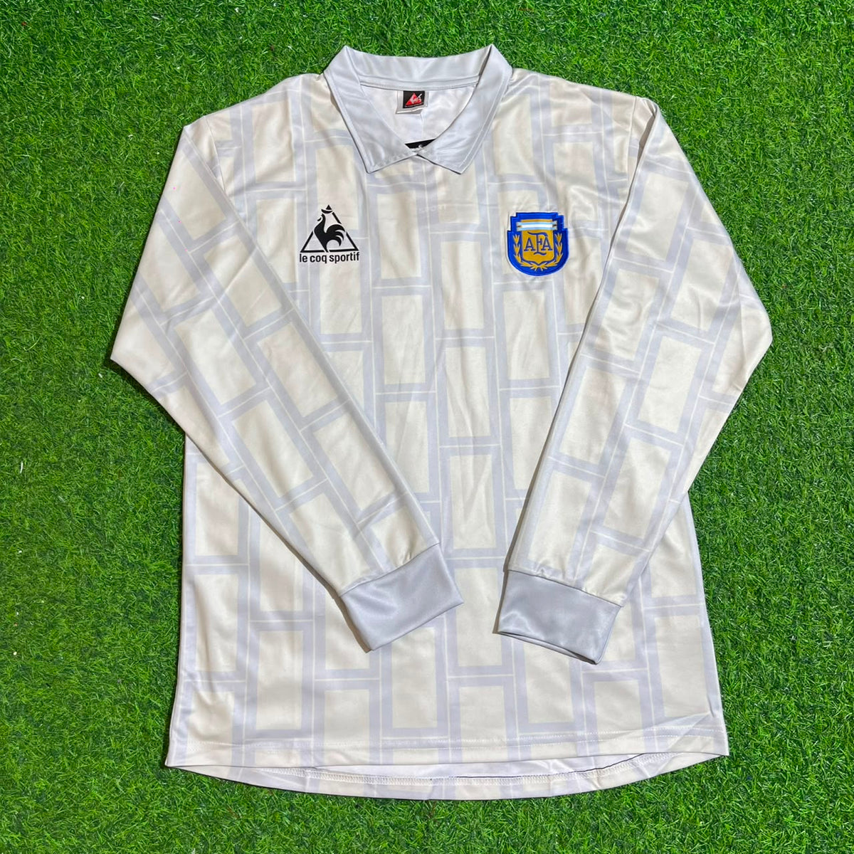 Diego Maradona Argentina 1986 Season Home Long Sleeve Retro Football Jersey