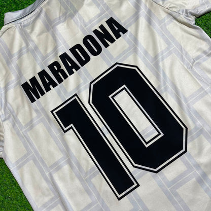 Diego Maradona Argentina 1986 Season Home Long Sleeve Retro Football Jersey