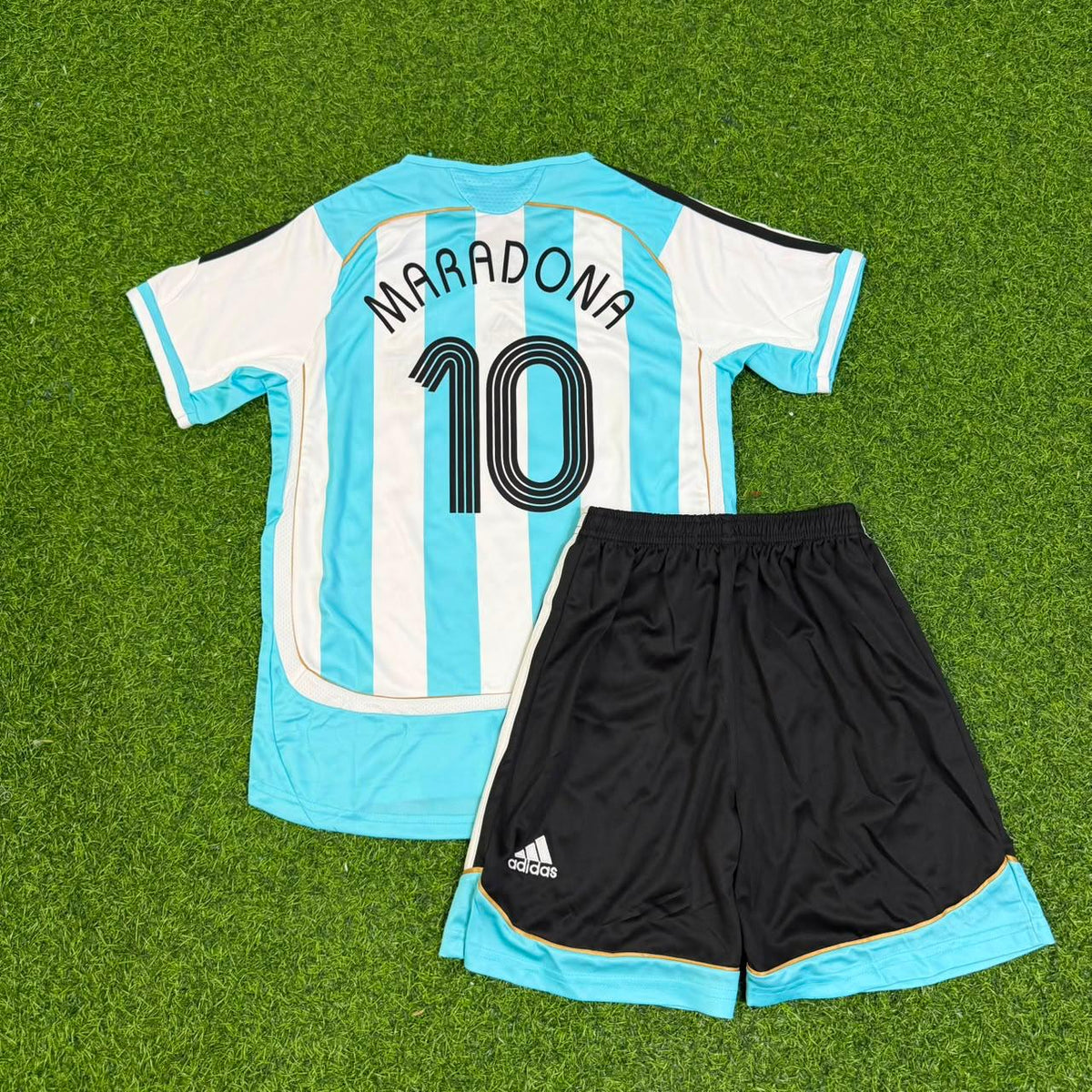 Diego Armando Maradona Argentina Retro Kids Football Jersey Paradise Edition