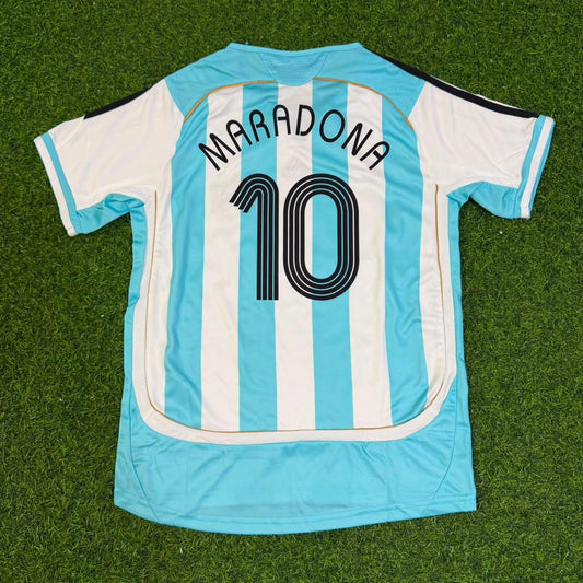Diego Armando Maradona Argentina Retro Kids Football Jersey Paradise Edition