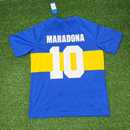 Diego Armando Maradona Boca Juniors 1981-1982 Retro Football Jersey Kit