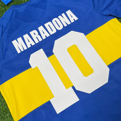 Diego Armando Maradona Boca Juniors 1981-1982 Retro Football Jersey Kit