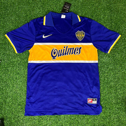 Diego Armando Maradona Boca Juniors 1996 1997 Retro Football Jersey Kit