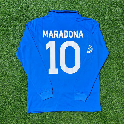 Diego Armando Maradona Napoli 1988/89 Long Sleeve Retro Vintage Football Jersey Kit