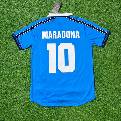 Diego Armando Maradona Napoli Retro Blue Football Jersey Collection