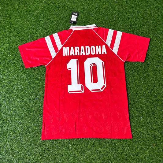 Diego Armando Maradona Sevilla 1992 1993 Red Home Retro Football Jersey Kit