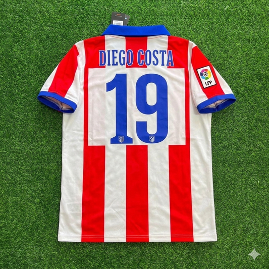 Diego Costa 19 Atlético Madrid Home 2014/15 Retro Kit Football Jersey