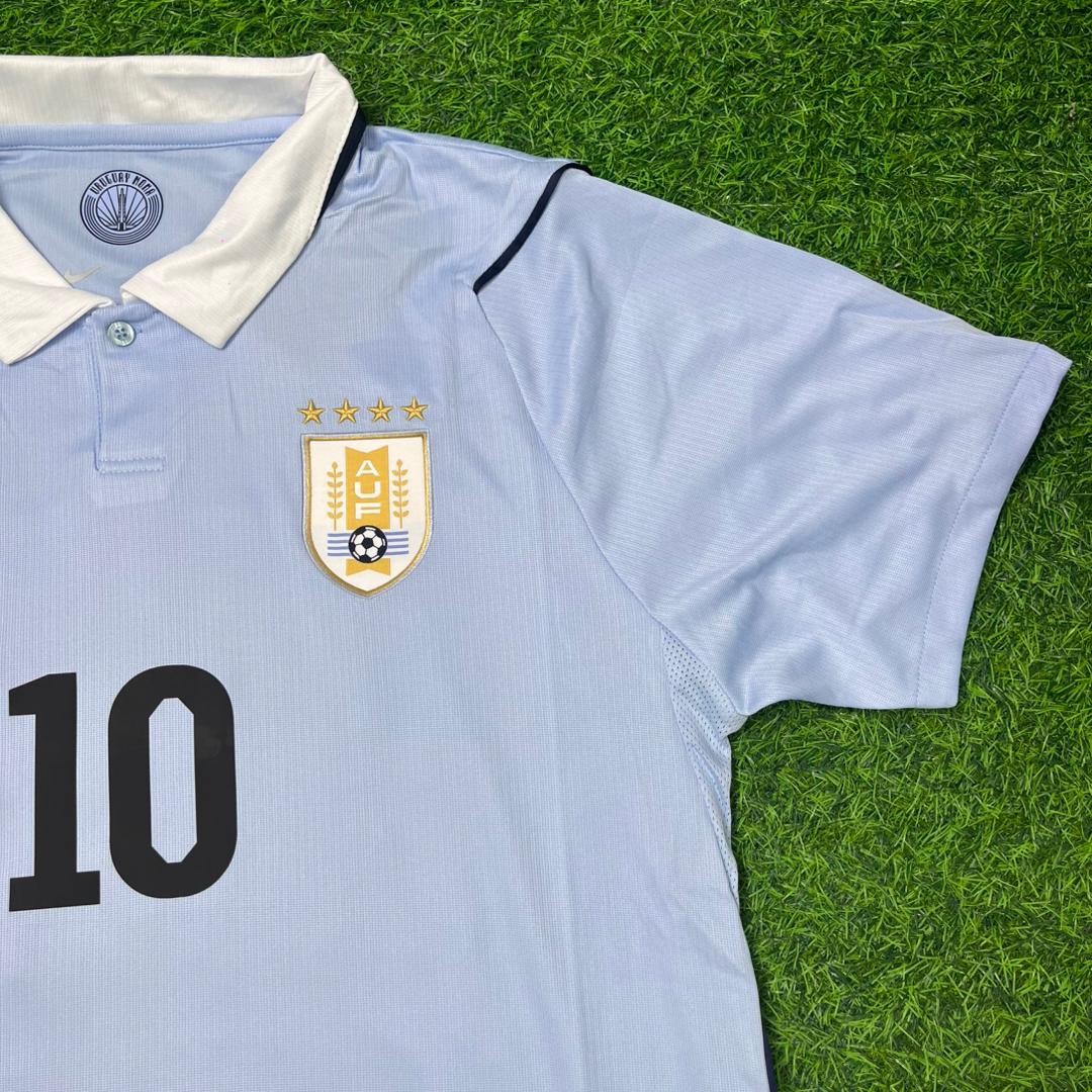 Diego Forlán #10 Uruguay World Cup Commemorative Special Blue Football Jersey Kit
