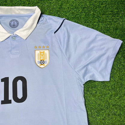 Diego Forlán #10 Uruguay World Cup Commemorative Special Blue Football Jersey Kit