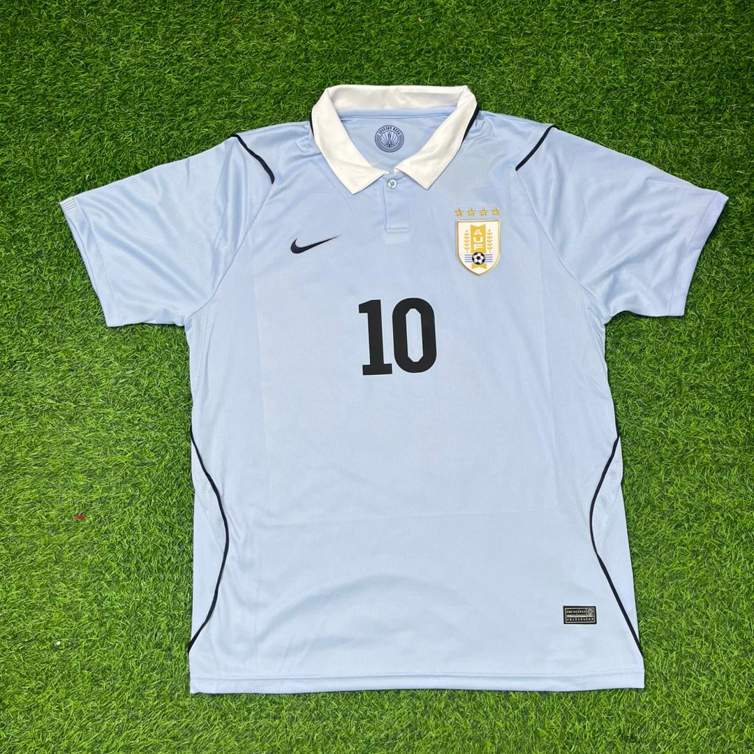 Diego Forlán #10 Uruguay World Cup Commemorative Special Blue Football Jersey Kit