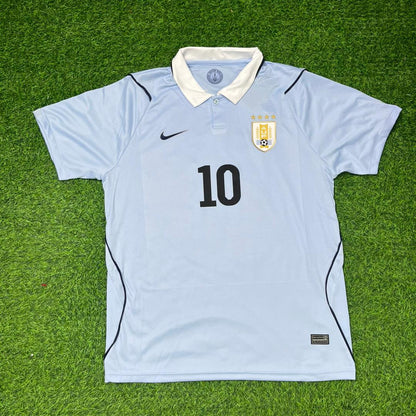 Diego Forlán #10 Uruguay World Cup Commemorative Special Blue Football Jersey Kit