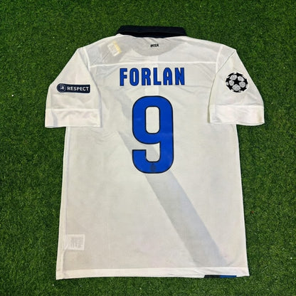 Diego Forlan #9 Inter 2011-2012 White Away Football Jersey