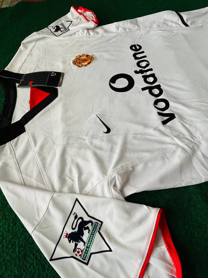 Diego Forlan Manchester United 2002 2004 Vodafone Sponsor Retro Football Jersey Kit