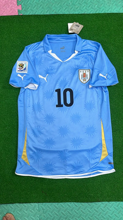 Diego Forlán Uruguay 2010 South Aftica World Cup Retro Football Jersey Kit