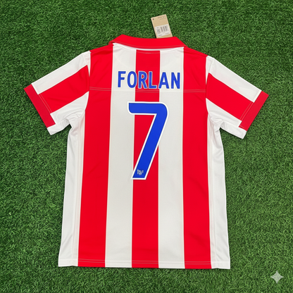 Diego Forlan Atletico de Madrid Retro Soccer Football Jersey Kit Shirt