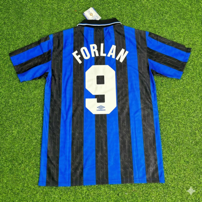 Diego Forlan Inter Home Retro Football Jersey Kit