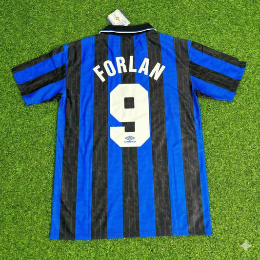 Diego Forlan Inter Home Retro Football Jersey Kit