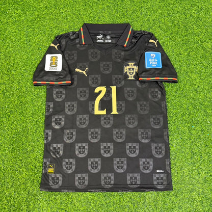 Diogo Jota #21 Portugal 2026 World Cup Black Football Jersey
