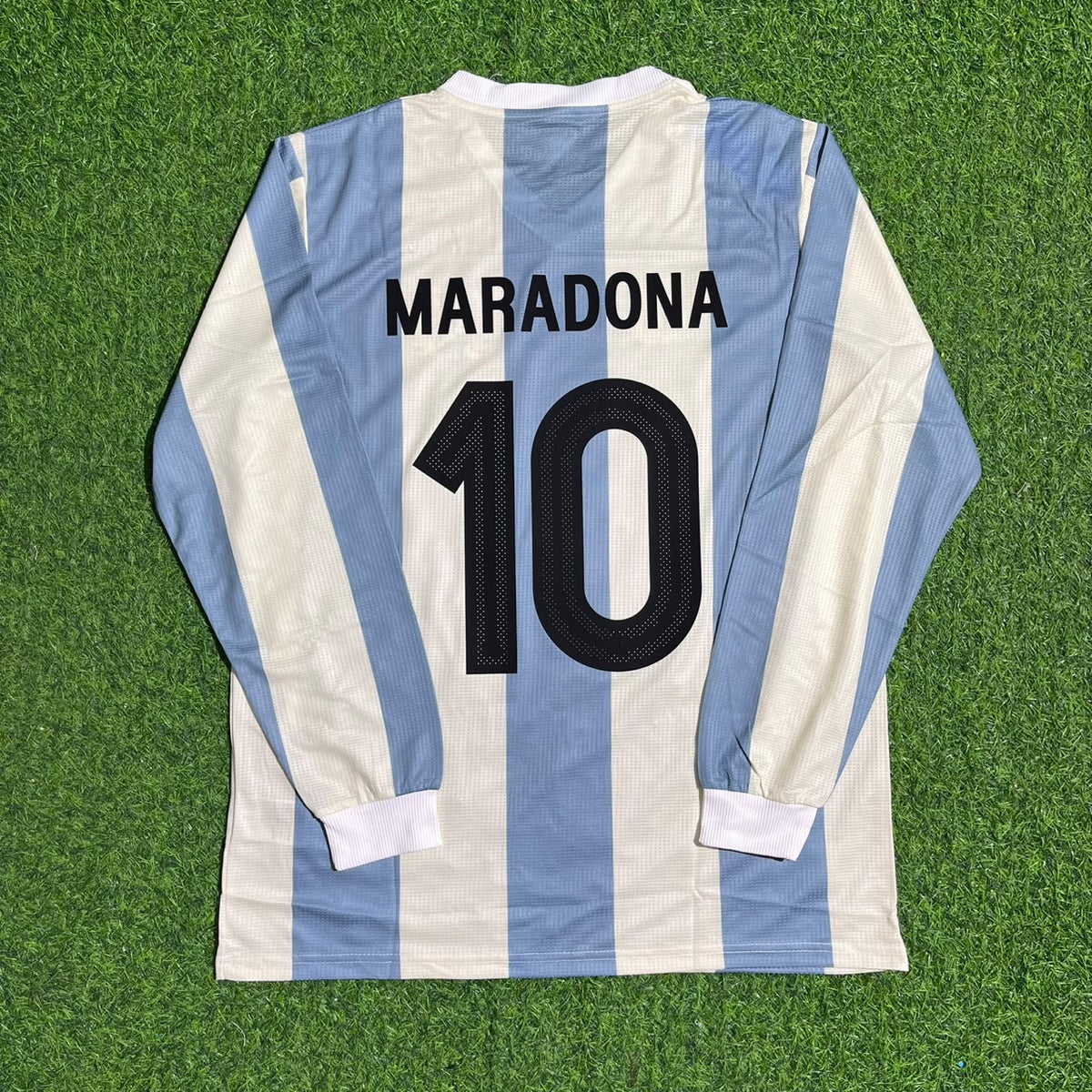 Argentina Diego Armando Maradona Retro Long Sleeve Retro Football Jersey