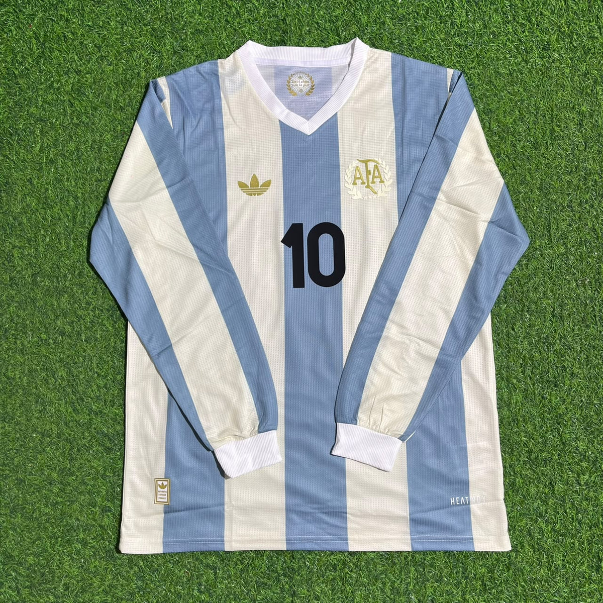 Argentina Diego Armando Maradona Retro Long Sleeve Retro Football Jersey