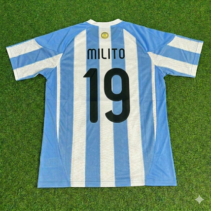 Argentina World Cup 2010 Diego Milito 19- Retro Football Jersey