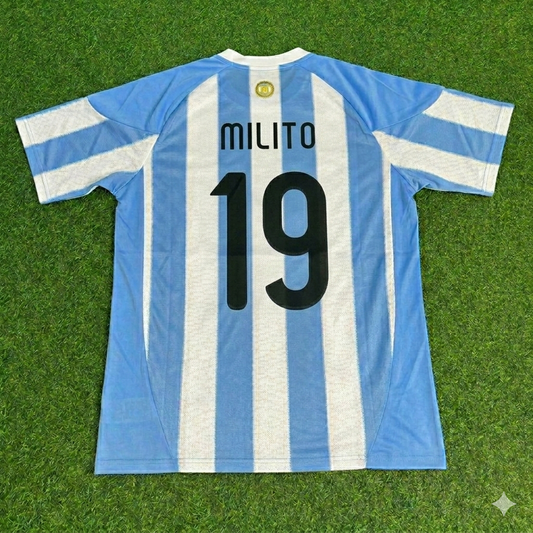 Argentina World Cup 2010 Diego Milito 19- Retro Football Jersey