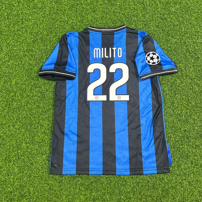 Diego Milito Inter Milan 2010 Champions League Final Kids Football Jersey Kit