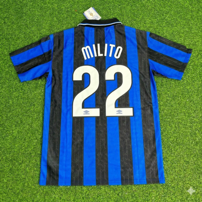 Diego Milito Inter Home Retro Football Jersey Kit