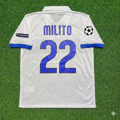 Diego Milito Inter 2009/2010 White Retro Football Jersey Kit