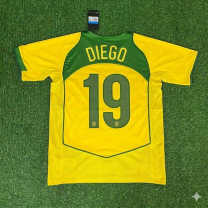 Diego Ribas 19 Brazil 2004 2006 Retro Football Jersey Kit